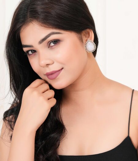 Women's Indo Western Teardrop Shaped Party Wear Ethnic Stud Earrings for Women -AZ838-OX-ER15