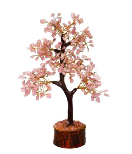 Crystal Tree Good Luck Showpiece for Home Decor Items Crystals Gemstones Bonsai Money Tree for Good Luck, Decoration Gift Item (Pink Roze)