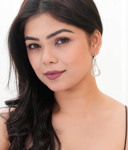 Women's Indo Western Teardrop Shaped Drop Dangles Party Wear Earrings For Women